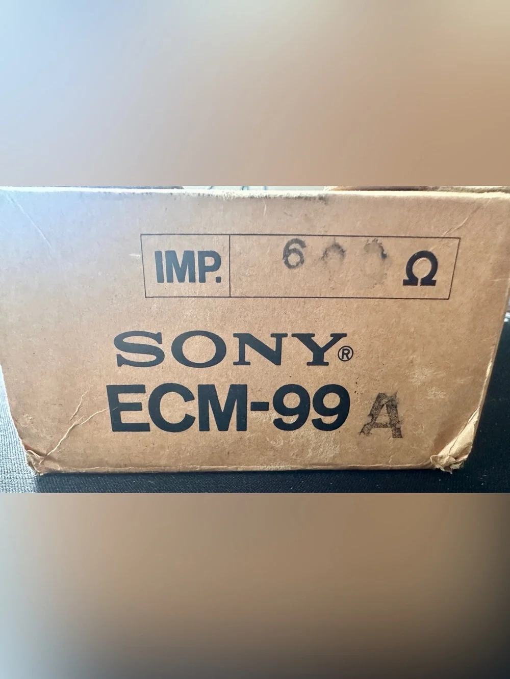 Vintage 1970s Sony ECM-99A Stereo Microphone 600 Ohm & Case NEW Old Stock Japan
